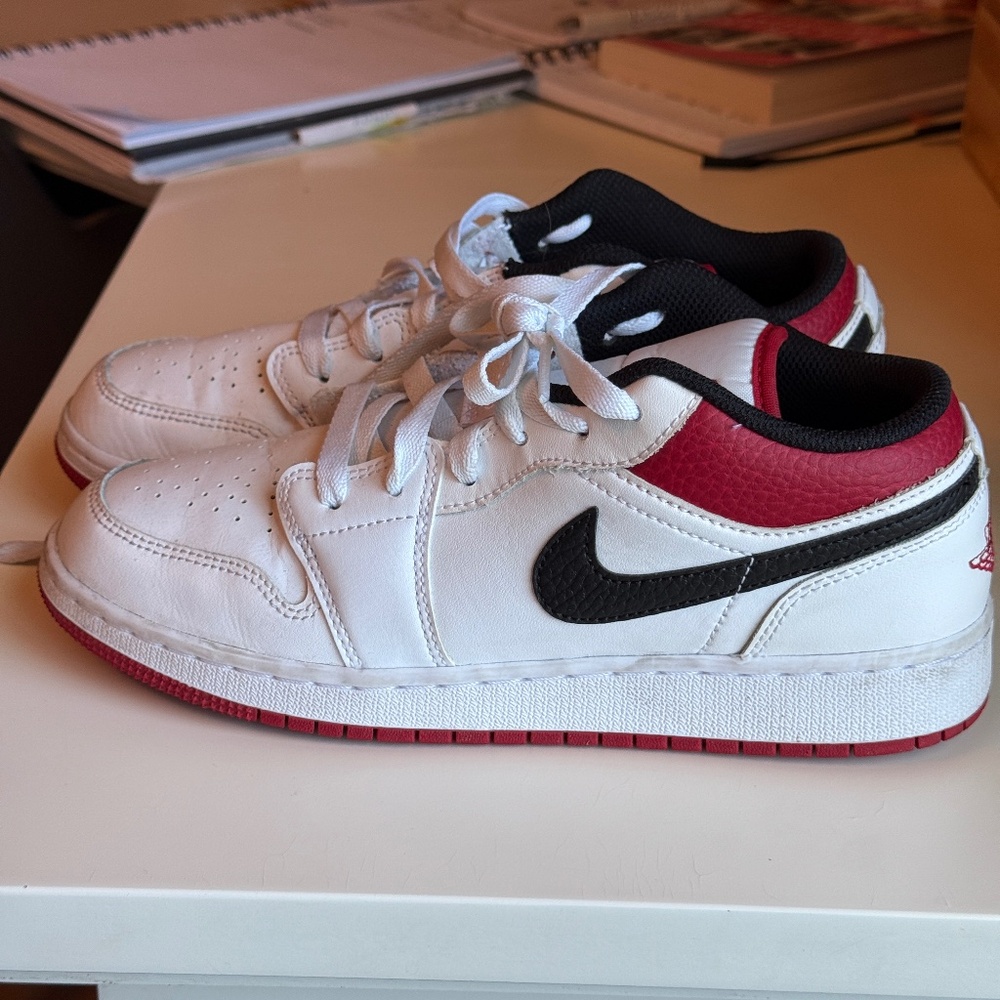 Air Jordan 1 Low GS White Gym Red